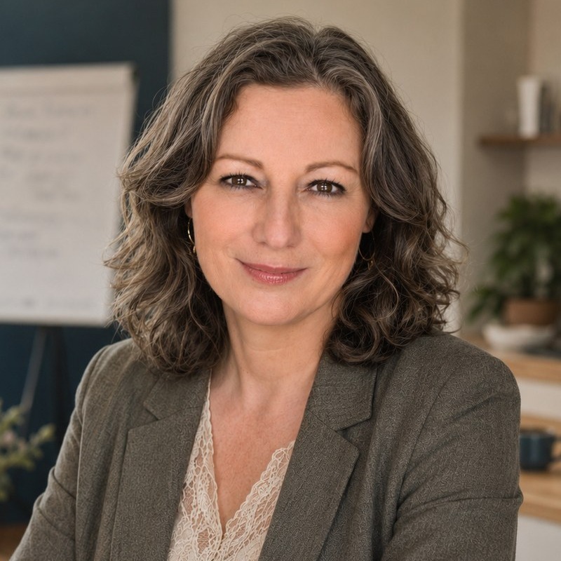 Claudia Molitor, Gründerin und Geschäftsführung von cultur|A, im Beratungsraum